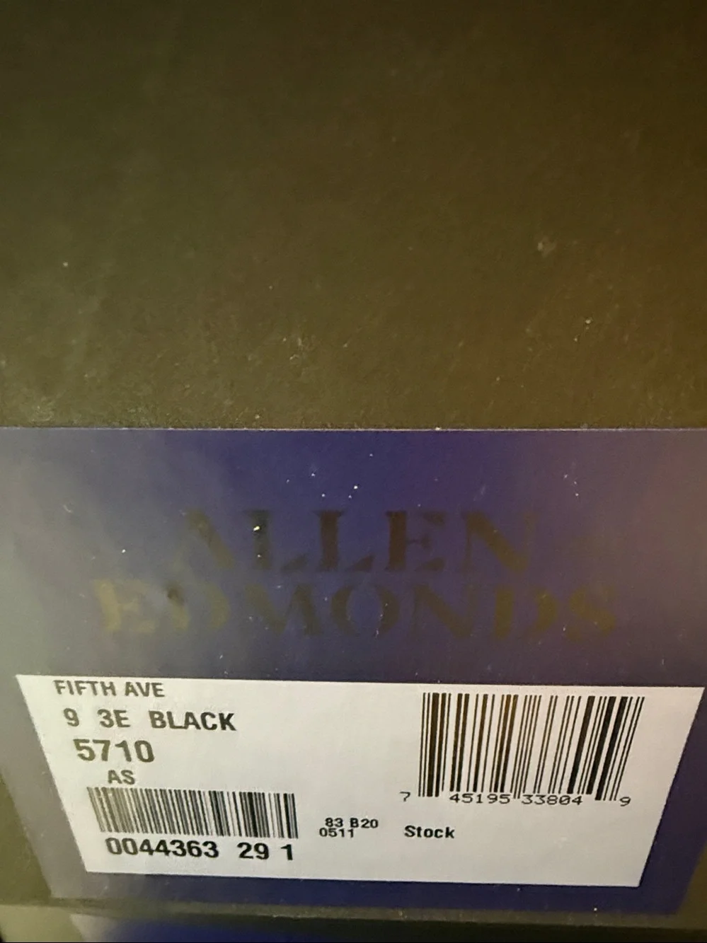 NEVER WORN! Allen Edmonds Black Cap-Toe Oxford Dress Shoe